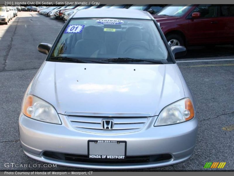 Satin Silver Metallic / Gray 2001 Honda Civic DX Sedan