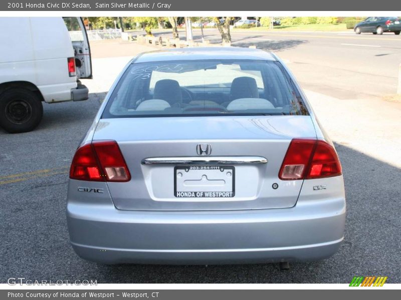 Satin Silver Metallic / Gray 2001 Honda Civic DX Sedan