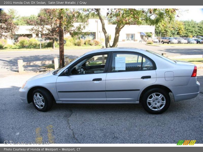 Satin Silver Metallic / Gray 2001 Honda Civic DX Sedan