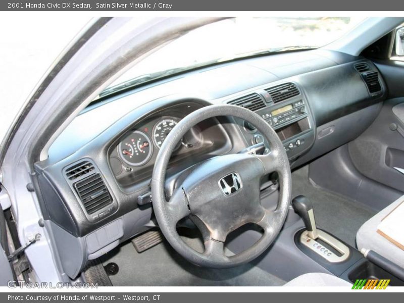 Satin Silver Metallic / Gray 2001 Honda Civic DX Sedan