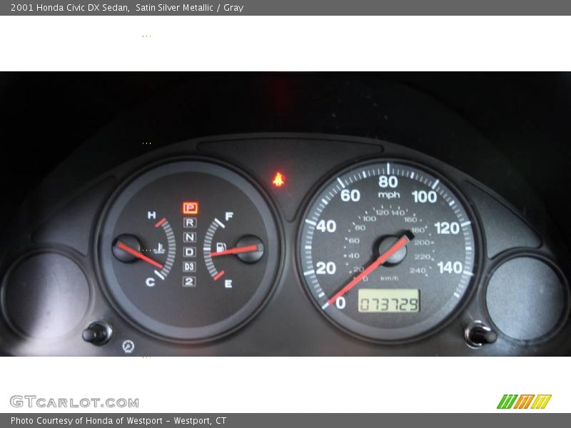 Satin Silver Metallic / Gray 2001 Honda Civic DX Sedan