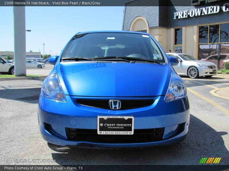 Vivid Blue Pearl / Black/Grey 2008 Honda Fit Hatchback