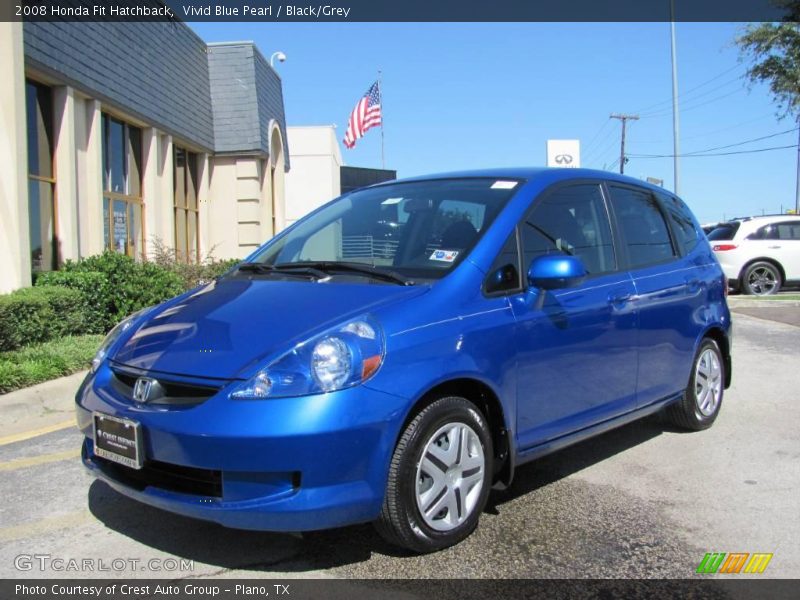 Vivid Blue Pearl / Black/Grey 2008 Honda Fit Hatchback