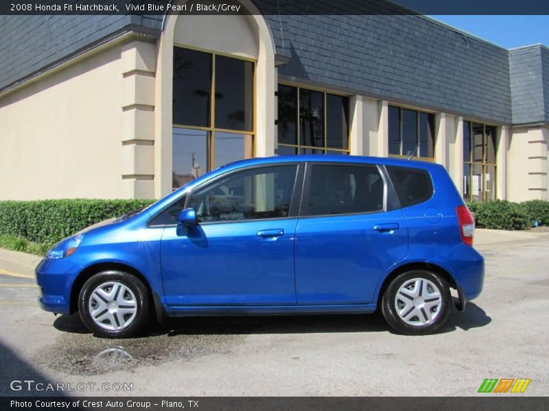 Vivid Blue Pearl / Black/Grey 2008 Honda Fit Hatchback