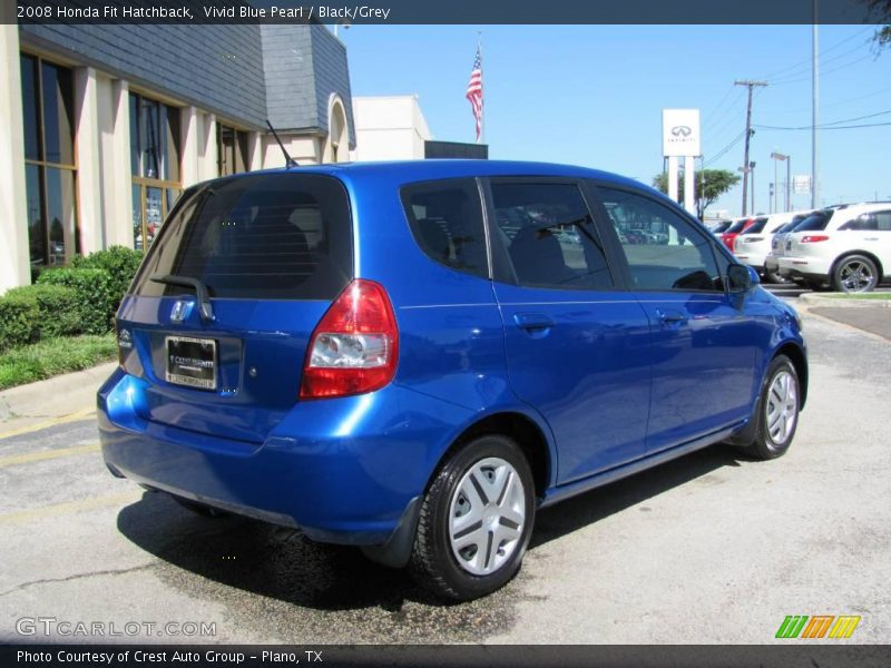Vivid Blue Pearl / Black/Grey 2008 Honda Fit Hatchback