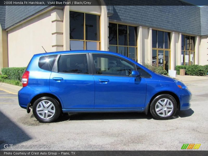 Vivid Blue Pearl / Black/Grey 2008 Honda Fit Hatchback