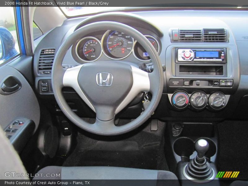 Vivid Blue Pearl / Black/Grey 2008 Honda Fit Hatchback