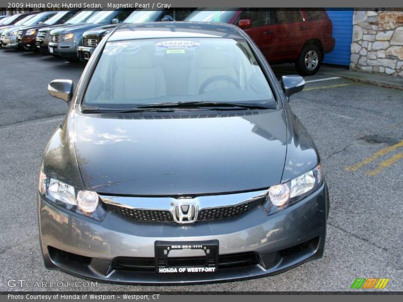 Magnetic Pearl / Gray 2009 Honda Civic Hybrid Sedan