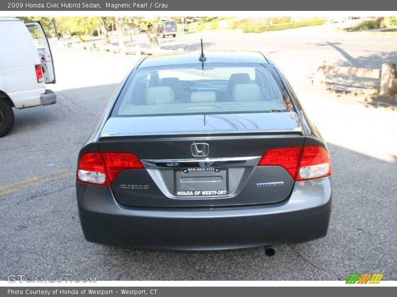 Magnetic Pearl / Gray 2009 Honda Civic Hybrid Sedan