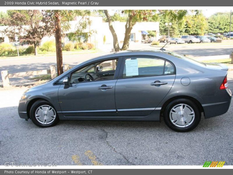 Magnetic Pearl / Gray 2009 Honda Civic Hybrid Sedan