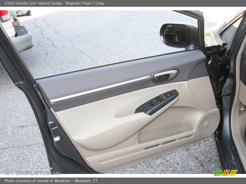 Magnetic Pearl / Gray 2009 Honda Civic Hybrid Sedan