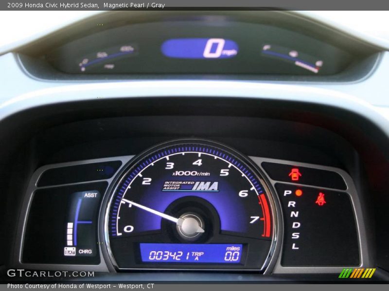 Magnetic Pearl / Gray 2009 Honda Civic Hybrid Sedan