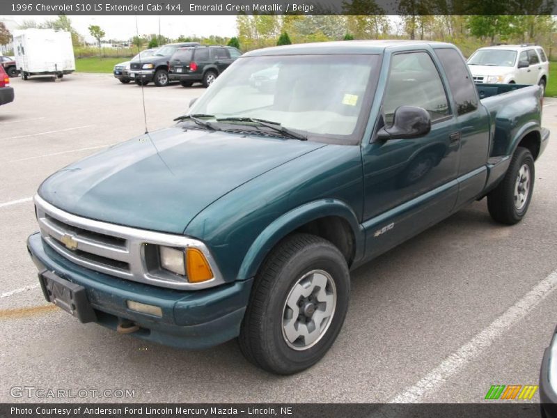  1996 S10 LS Extended Cab 4x4 Emerald Green Metallic