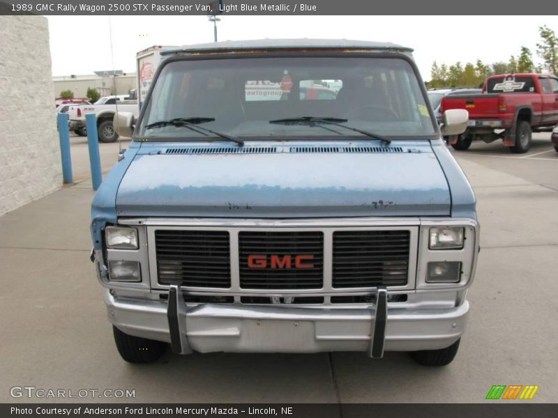 Light Blue Metallic / Blue 1989 GMC Rally Wagon 2500 STX Passenger Van