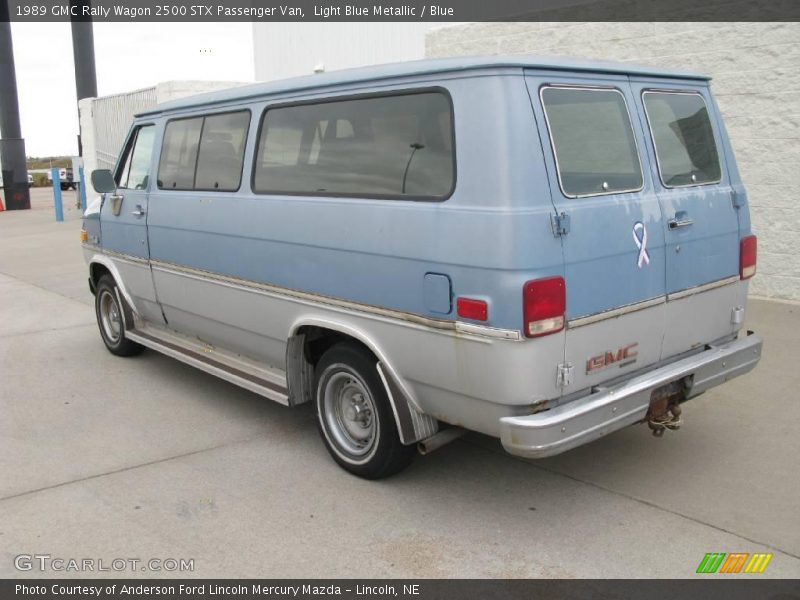 Light Blue Metallic / Blue 1989 GMC Rally Wagon 2500 STX Passenger Van