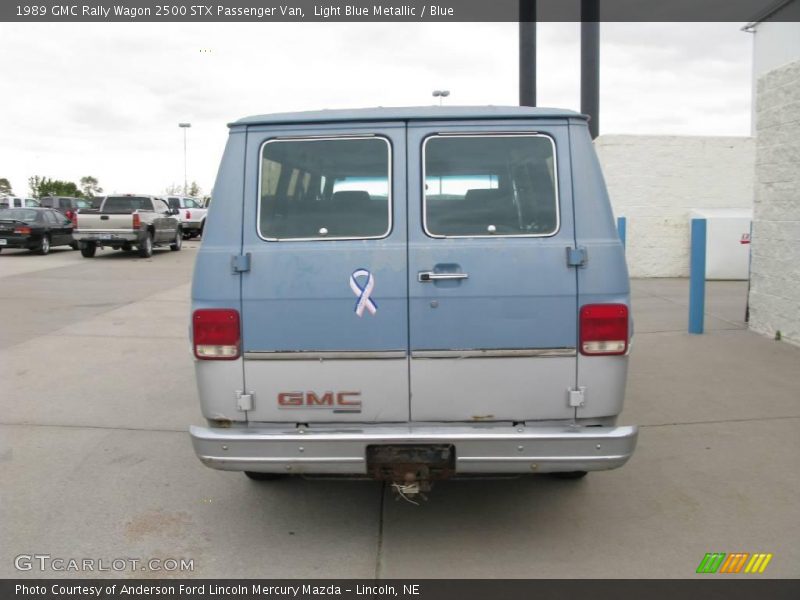 Light Blue Metallic / Blue 1989 GMC Rally Wagon 2500 STX Passenger Van