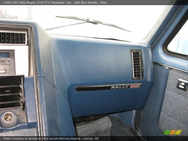 Light Blue Metallic / Blue 1989 GMC Rally Wagon 2500 STX Passenger Van