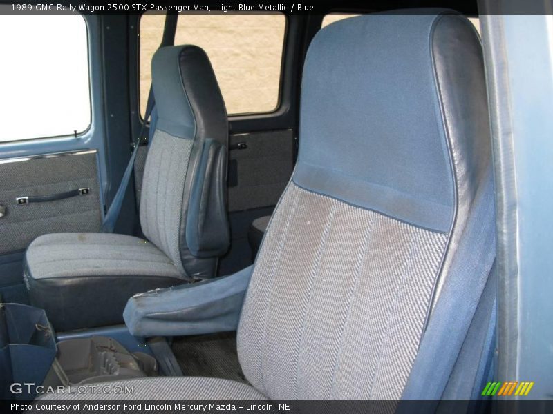 Light Blue Metallic / Blue 1989 GMC Rally Wagon 2500 STX Passenger Van