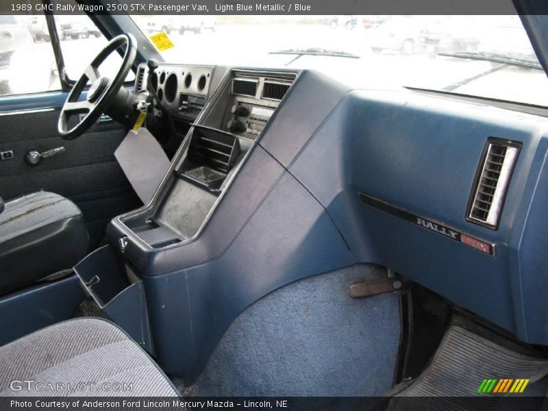 Light Blue Metallic / Blue 1989 GMC Rally Wagon 2500 STX Passenger Van