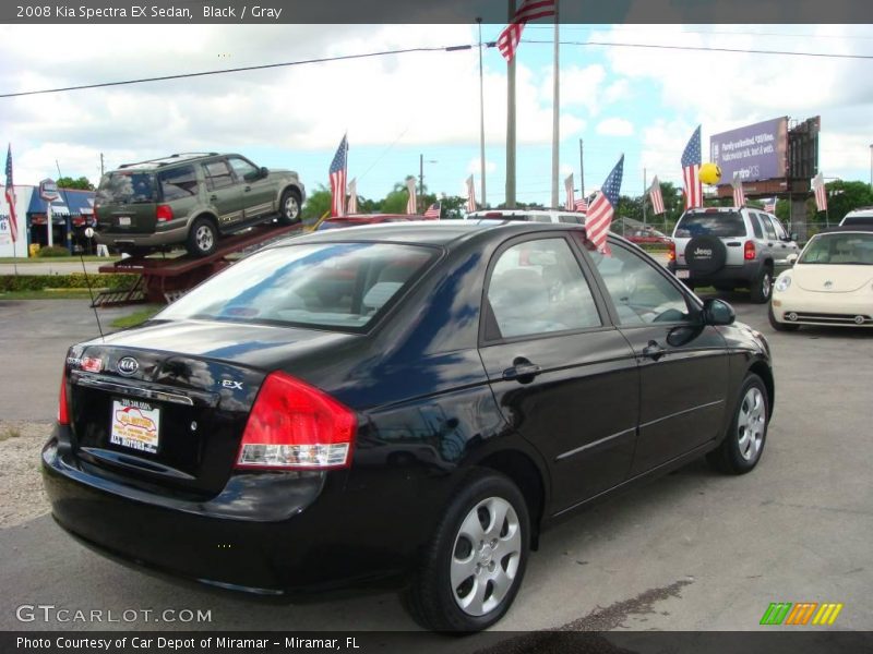 Black / Gray 2008 Kia Spectra EX Sedan