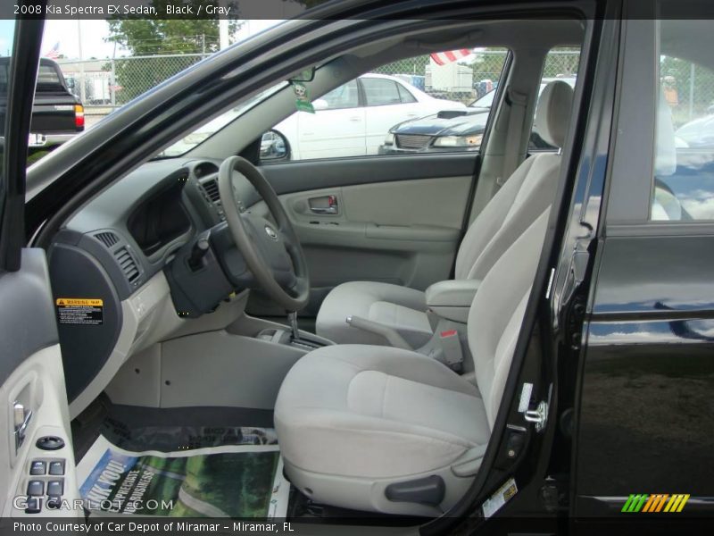 Black / Gray 2008 Kia Spectra EX Sedan