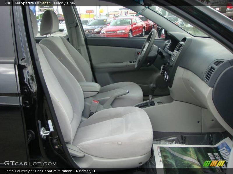 Black / Gray 2008 Kia Spectra EX Sedan