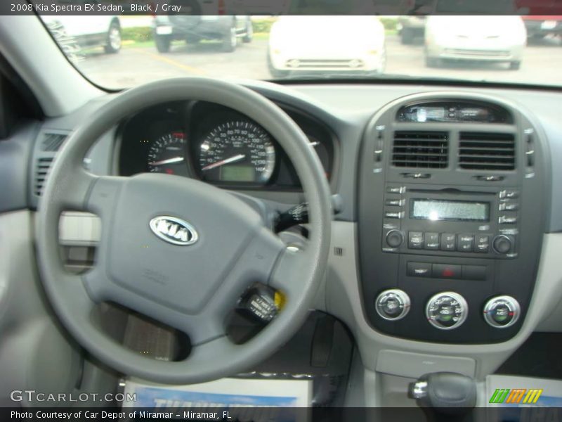 Black / Gray 2008 Kia Spectra EX Sedan