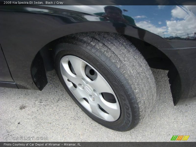 Black / Gray 2008 Kia Spectra EX Sedan