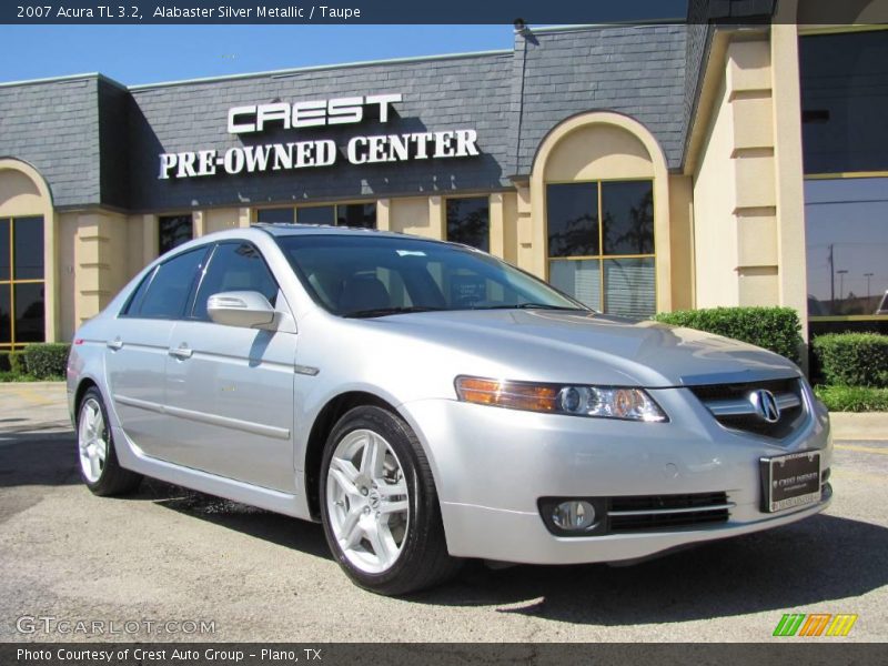 Alabaster Silver Metallic / Taupe 2007 Acura TL 3.2