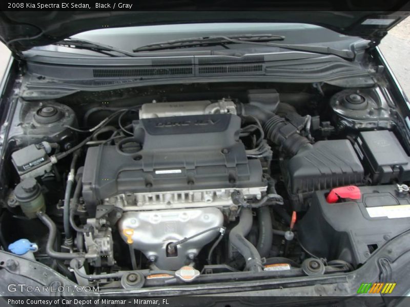 Black / Gray 2008 Kia Spectra EX Sedan