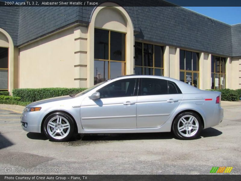 Alabaster Silver Metallic / Taupe 2007 Acura TL 3.2