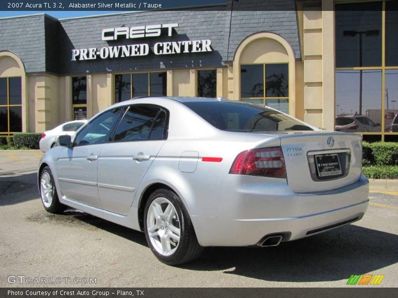 Alabaster Silver Metallic / Taupe 2007 Acura TL 3.2