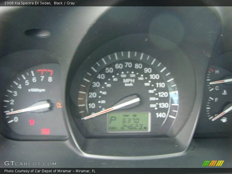 Black / Gray 2008 Kia Spectra EX Sedan