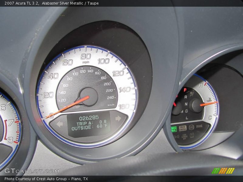 Alabaster Silver Metallic / Taupe 2007 Acura TL 3.2