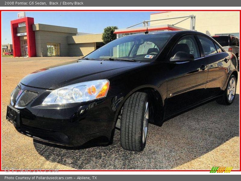 Black / Ebony Black 2008 Pontiac G6 Sedan