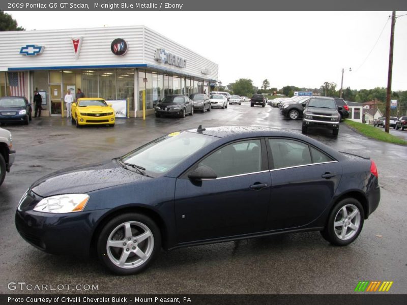 Midnight Blue Metallic / Ebony 2009 Pontiac G6 GT Sedan