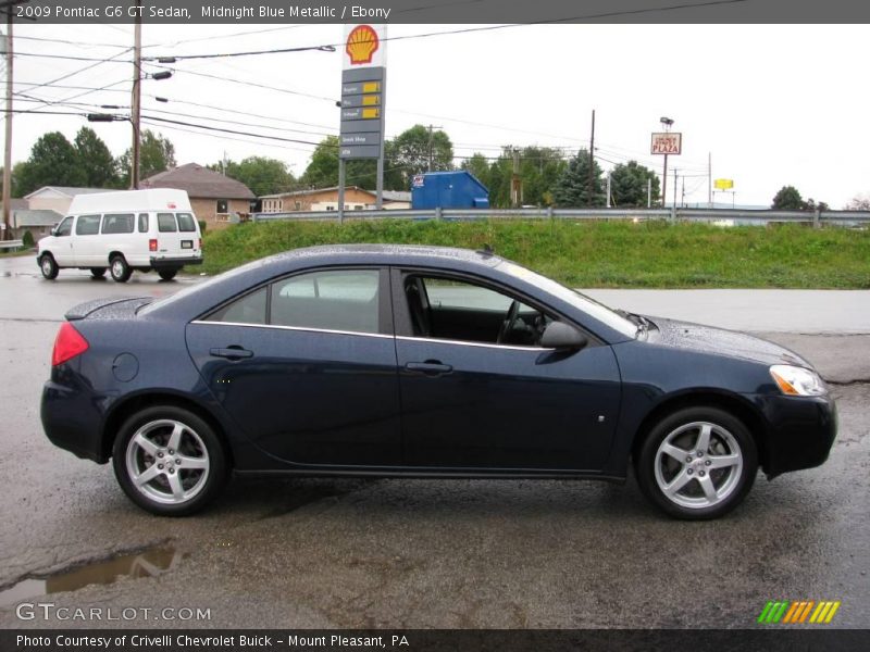 Midnight Blue Metallic / Ebony 2009 Pontiac G6 GT Sedan