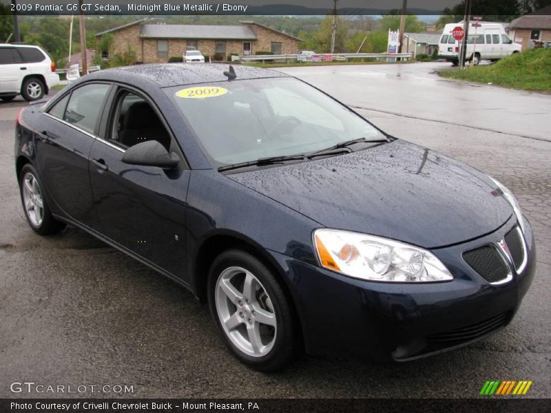 Midnight Blue Metallic / Ebony 2009 Pontiac G6 GT Sedan