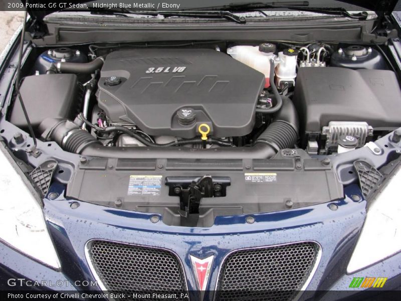 Midnight Blue Metallic / Ebony 2009 Pontiac G6 GT Sedan