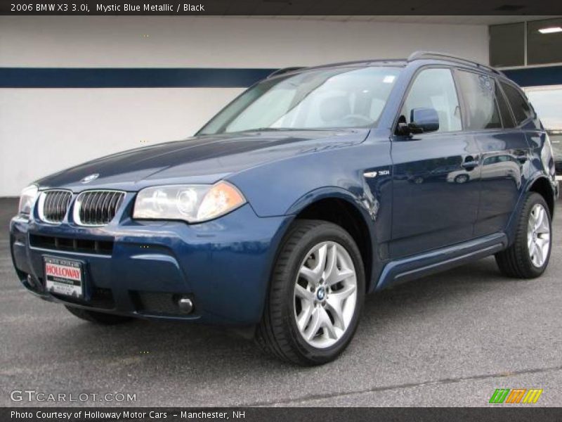 Mystic Blue Metallic / Black 2006 BMW X3 3.0i