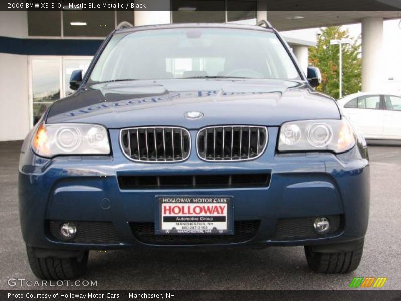Mystic Blue Metallic / Black 2006 BMW X3 3.0i