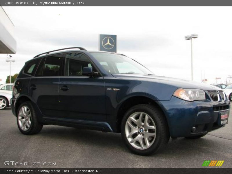 Mystic Blue Metallic / Black 2006 BMW X3 3.0i