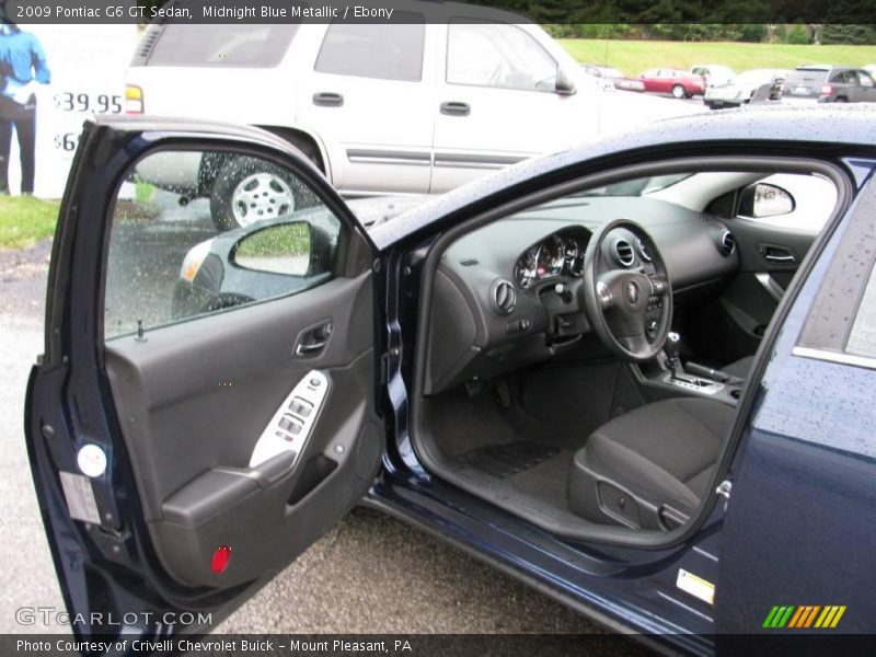 Midnight Blue Metallic / Ebony 2009 Pontiac G6 GT Sedan