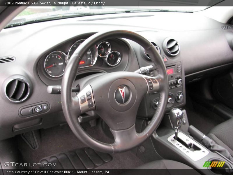 Midnight Blue Metallic / Ebony 2009 Pontiac G6 GT Sedan