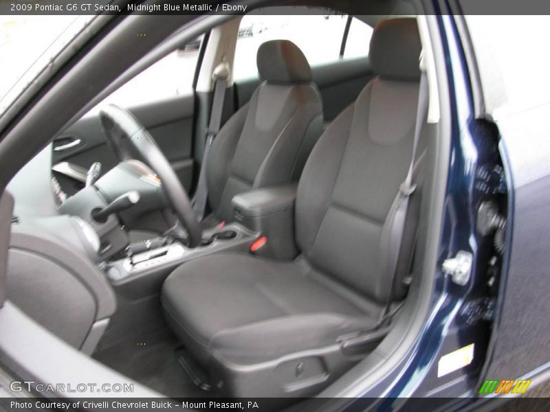 Midnight Blue Metallic / Ebony 2009 Pontiac G6 GT Sedan