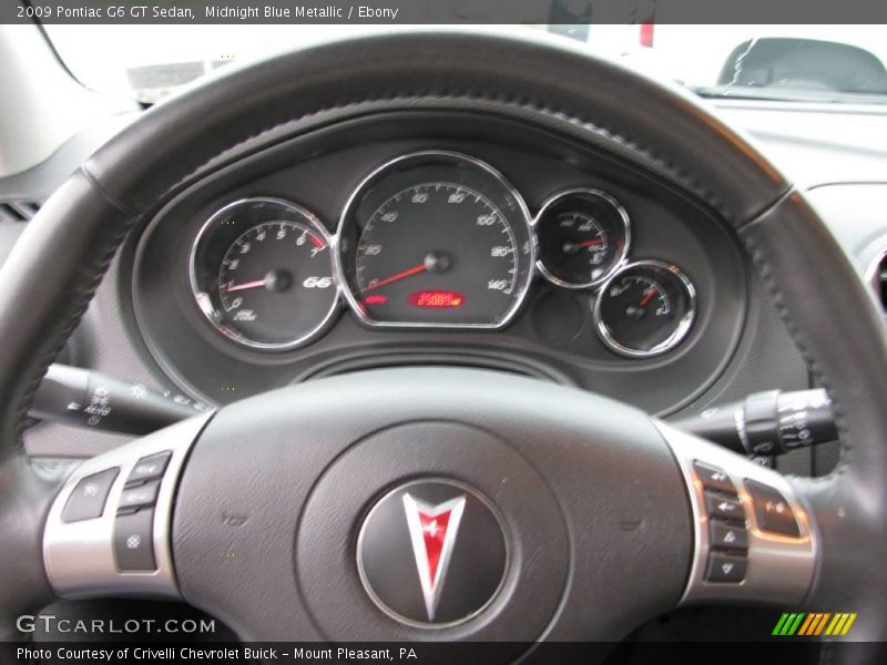 Midnight Blue Metallic / Ebony 2009 Pontiac G6 GT Sedan