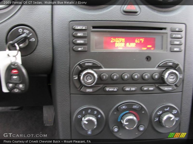 Midnight Blue Metallic / Ebony 2009 Pontiac G6 GT Sedan