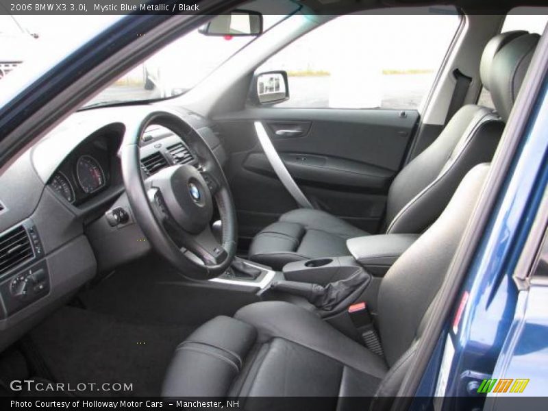 Mystic Blue Metallic / Black 2006 BMW X3 3.0i