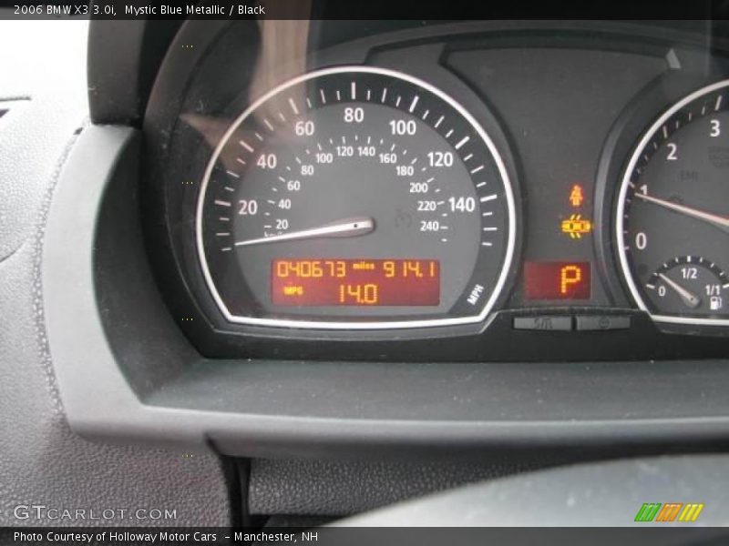 Mystic Blue Metallic / Black 2006 BMW X3 3.0i