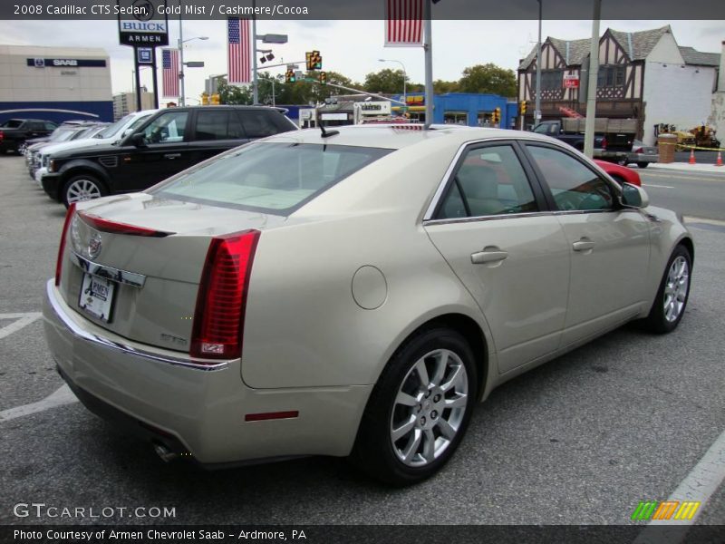 Gold Mist / Cashmere/Cocoa 2008 Cadillac CTS Sedan